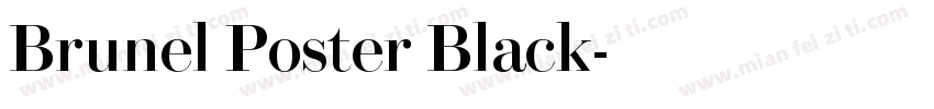 Brunel Poster Black字体转换